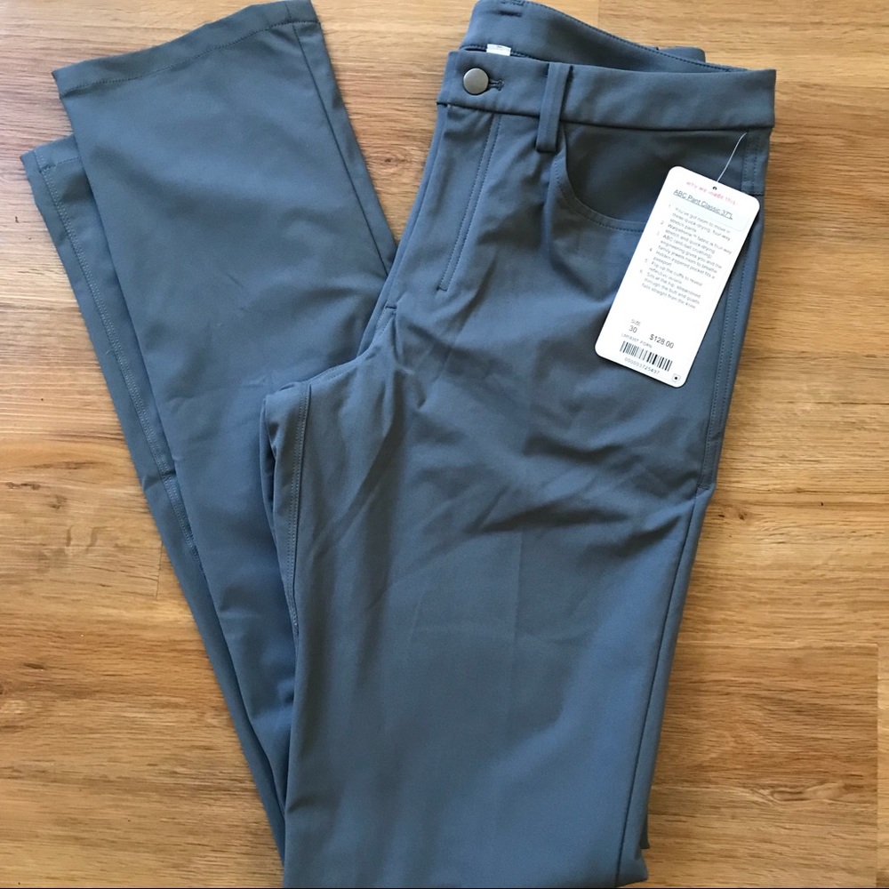NWT LULULEMON ABC PANT SIZE 30 FOG HORN GREY MENS - Picture 2 of 6